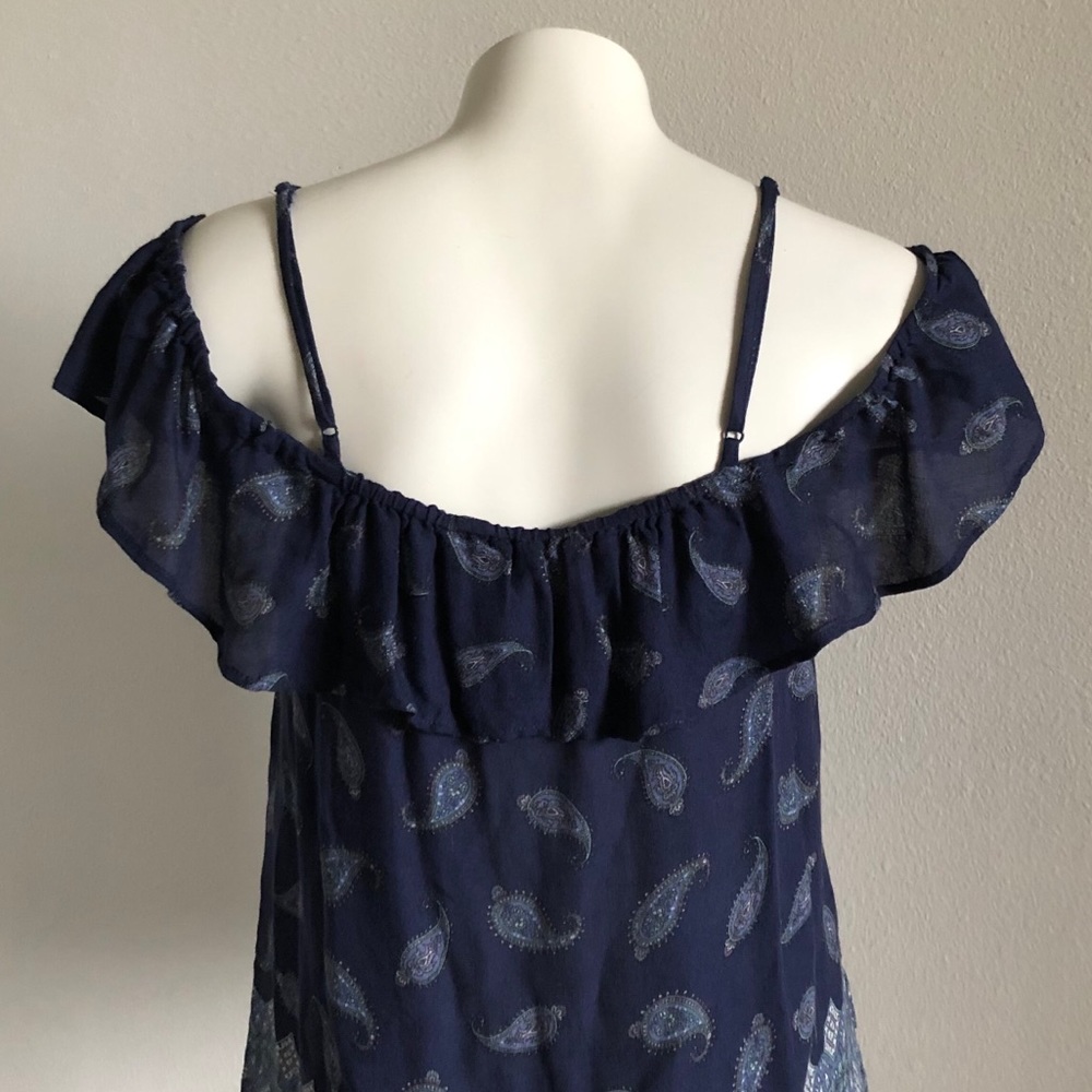 NWT American Eagle Navy Off-Shoulder Tank Top - Picture 6 of 13